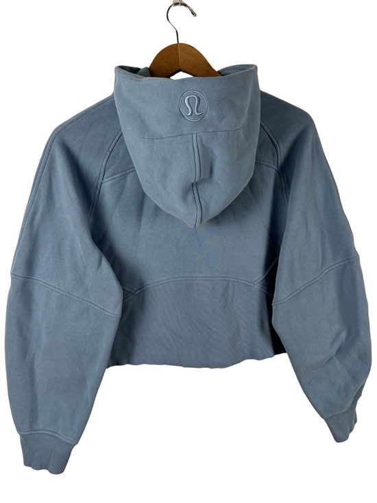lululemon athletica Tops - Lululemon Scuba Oversized Half Zip Hoodie Blue Cropped Sweatshirt Size M/L